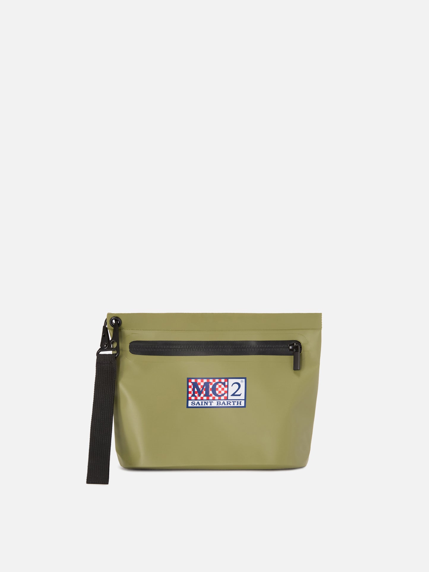 Pochette Aline Aqua imperméable en PVC vert militaire 