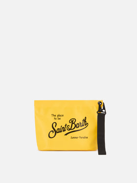 Aline Aqua Pochette impermeabile in PVC gialla