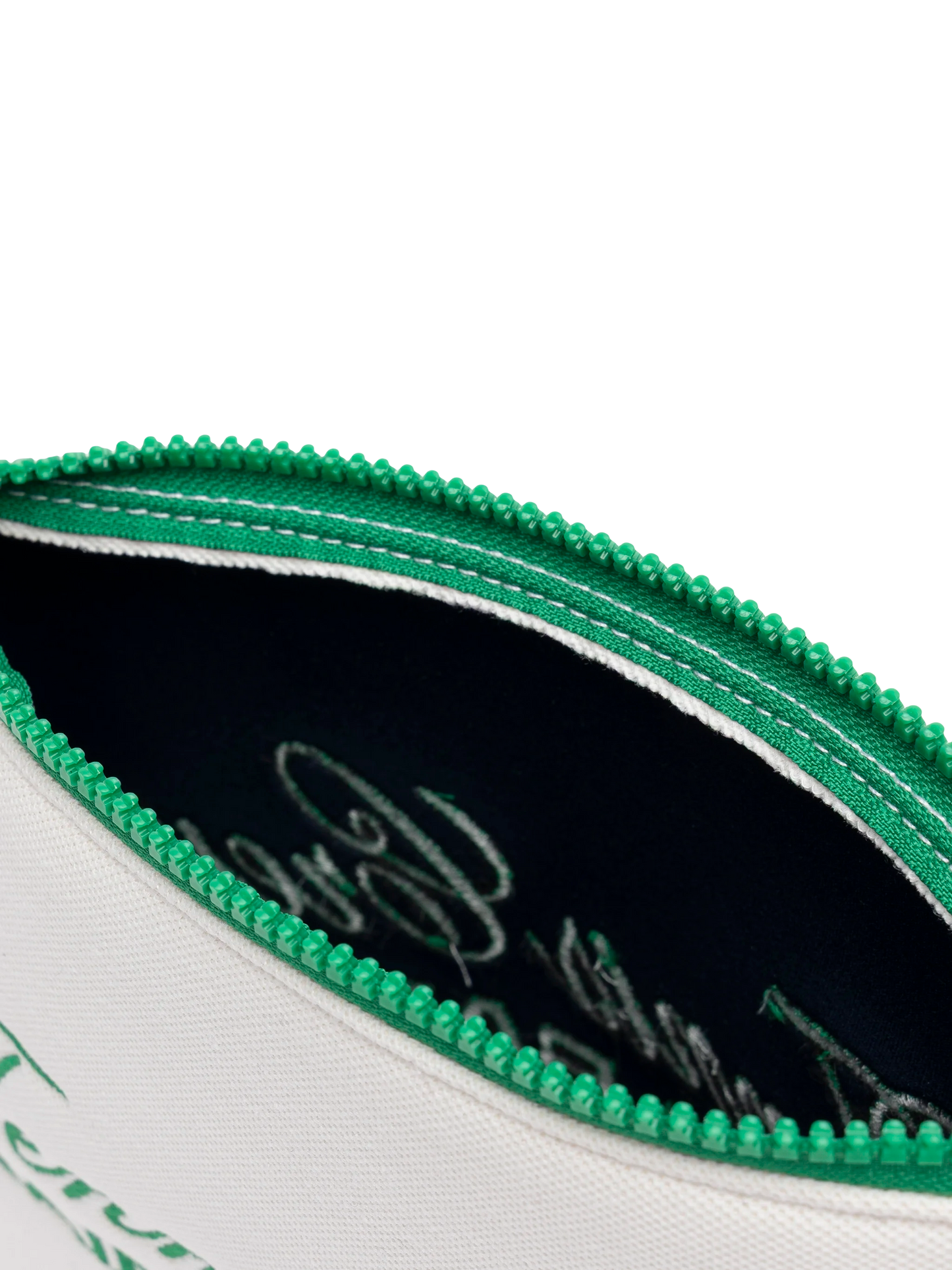 Aline white piquet pochette with Tennis Crew Saint Barth embroidery - MC2 Saint Barth