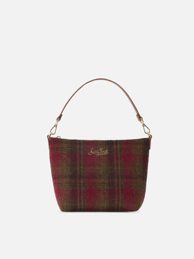 Bolso de hombro Aline con motivo tartán y asas de piel 