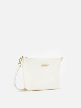 Bolso de hombro Aline en piel blanca 