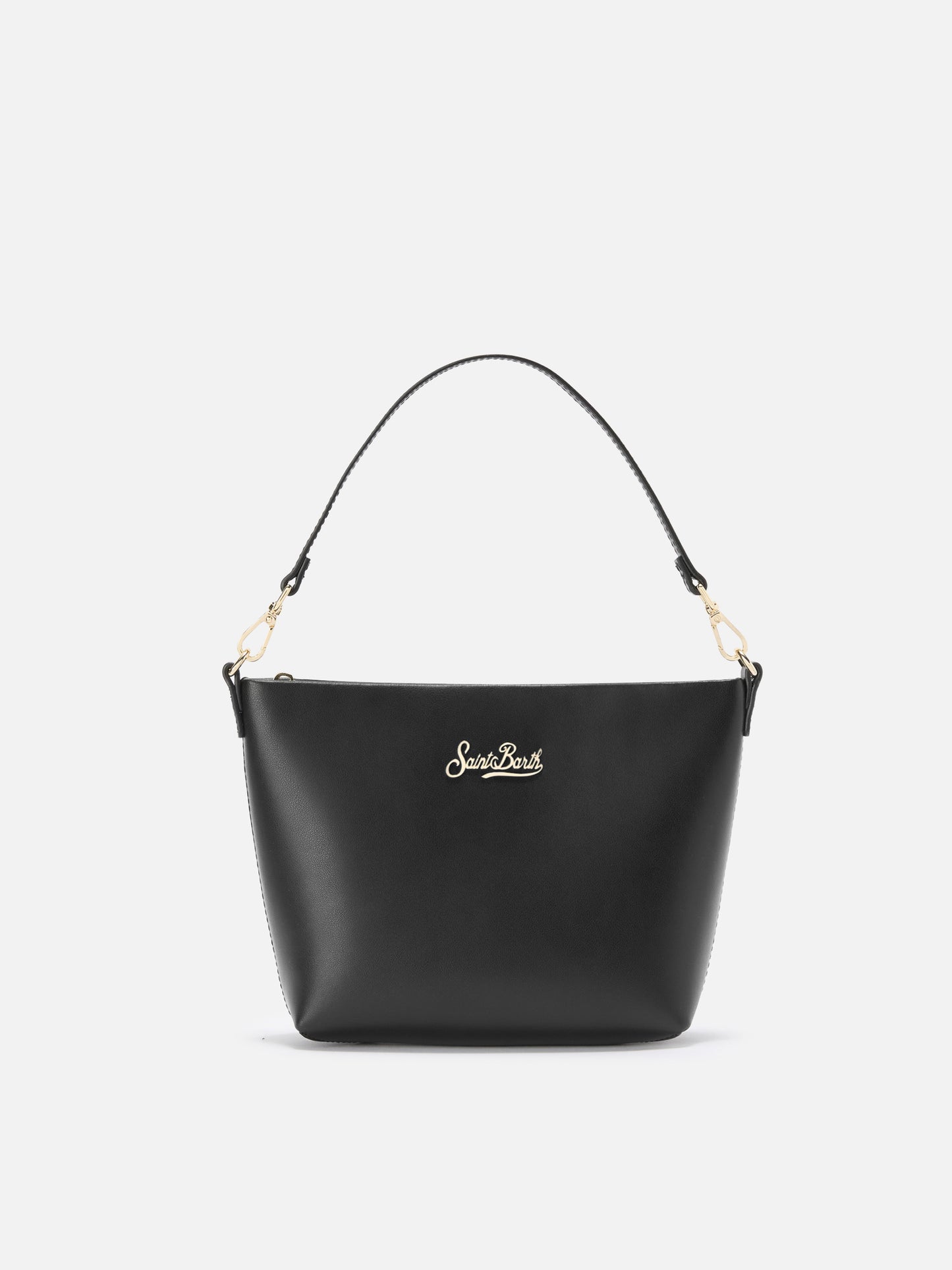 Aline Schultertasche aus schwarzem Leder