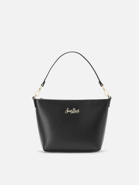Aline Schultertasche aus schwarzem Leder