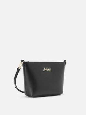 Aline Schultertasche aus schwarzem Leder