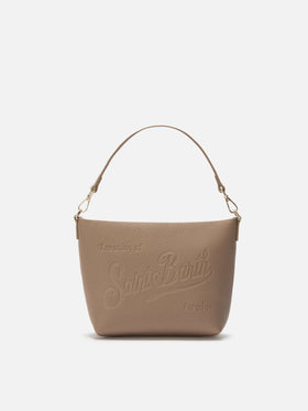 Aline Schultertasche aus gehämmertem haselnussbraunem Leder