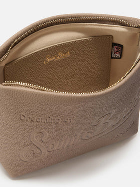 Aline Schultertasche aus gehämmertem haselnussbraunem Leder