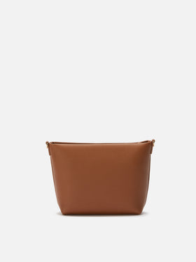 Aline Schultertasche aus gehämmertem Leder in Hellbraun