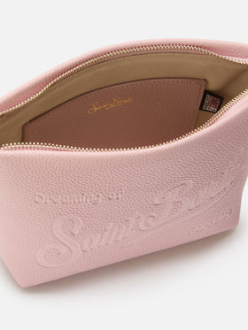 Aline Schultertasche aus gehämmertem rosa Leder
