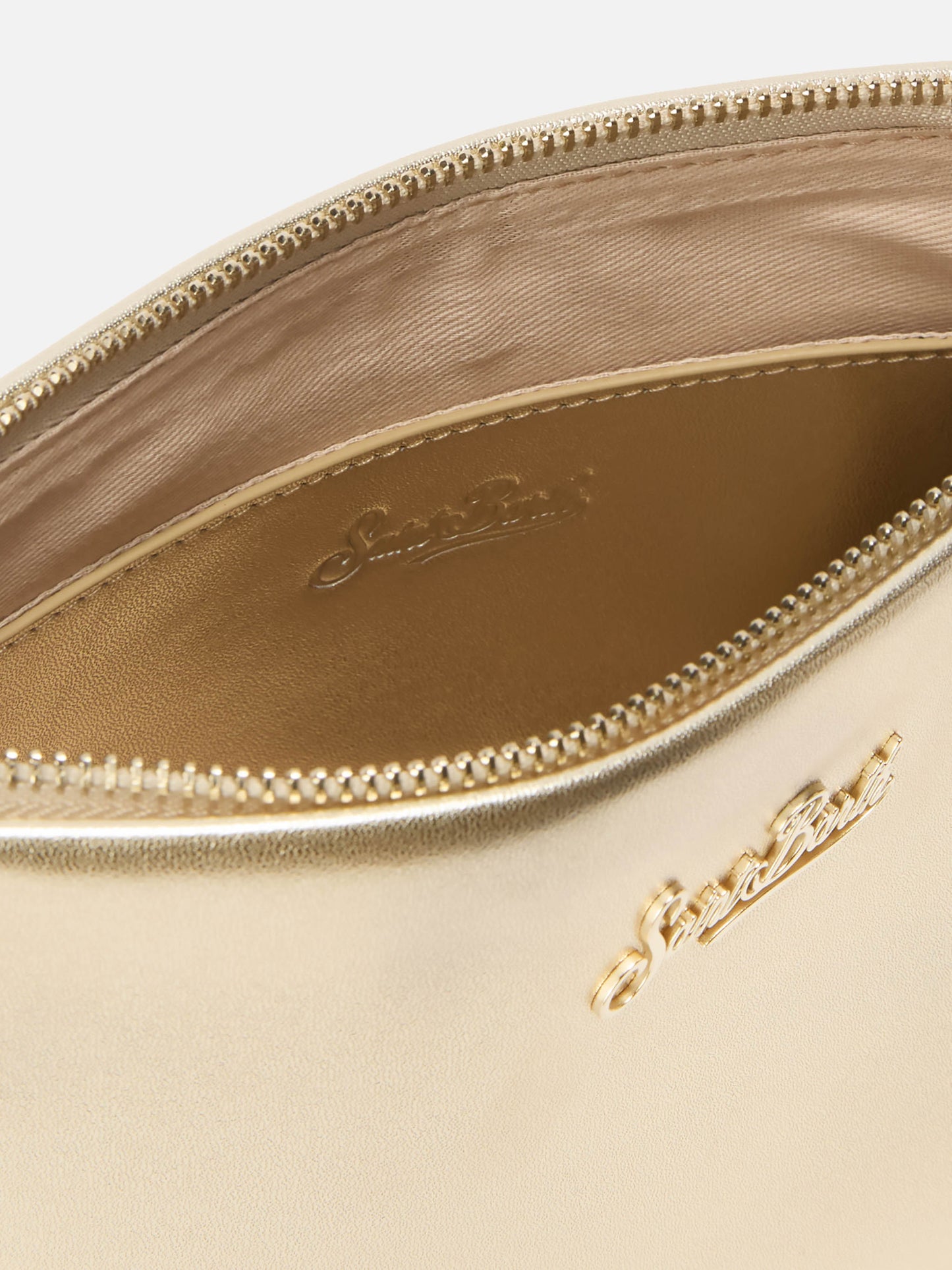 Aline Schultertasche aus goldlaminiertem Leder