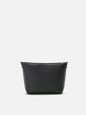 Borsa a spalla Aline Bag in pelle martellata nera