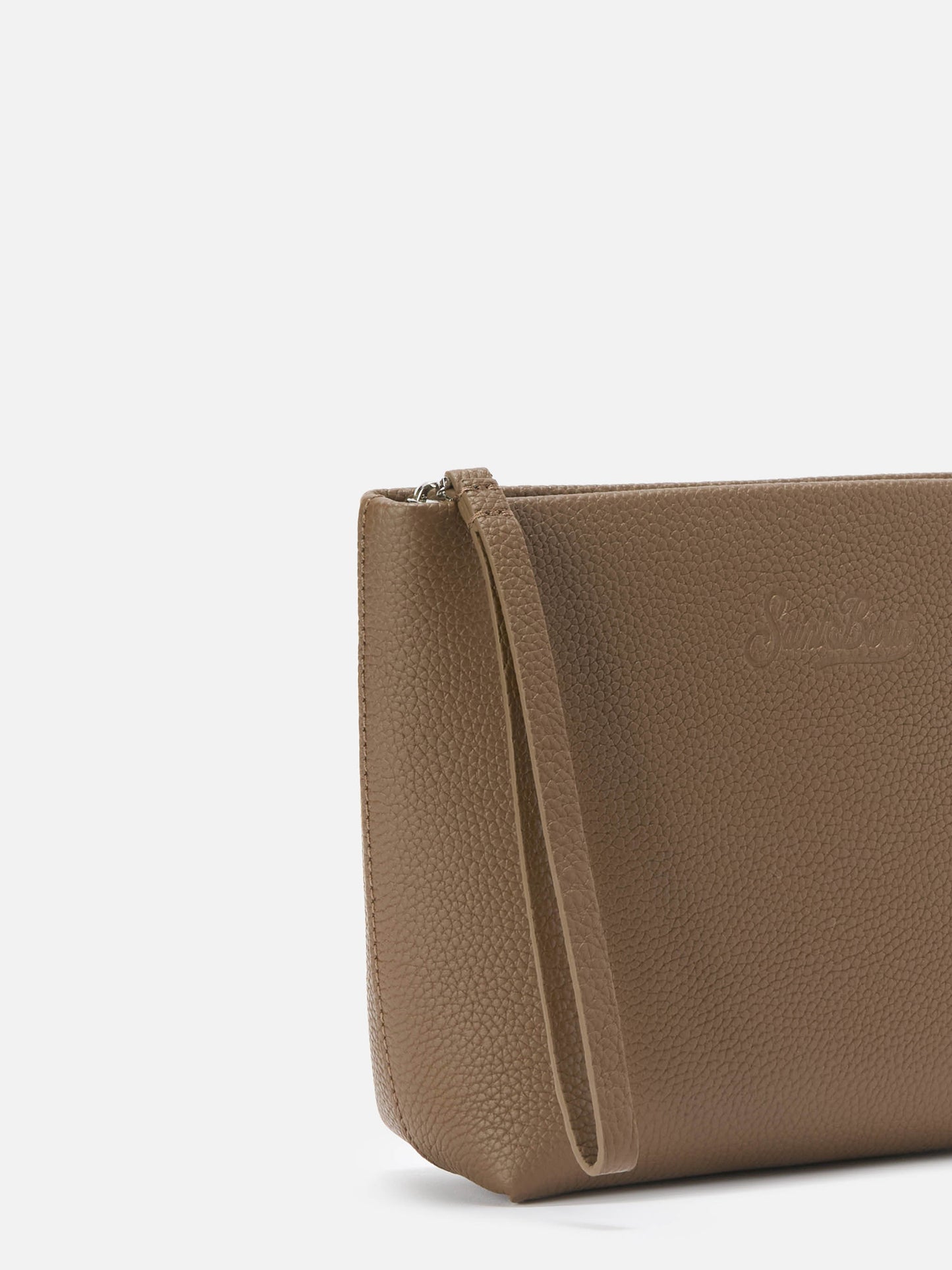 Pouch Aline en piel marrón 
