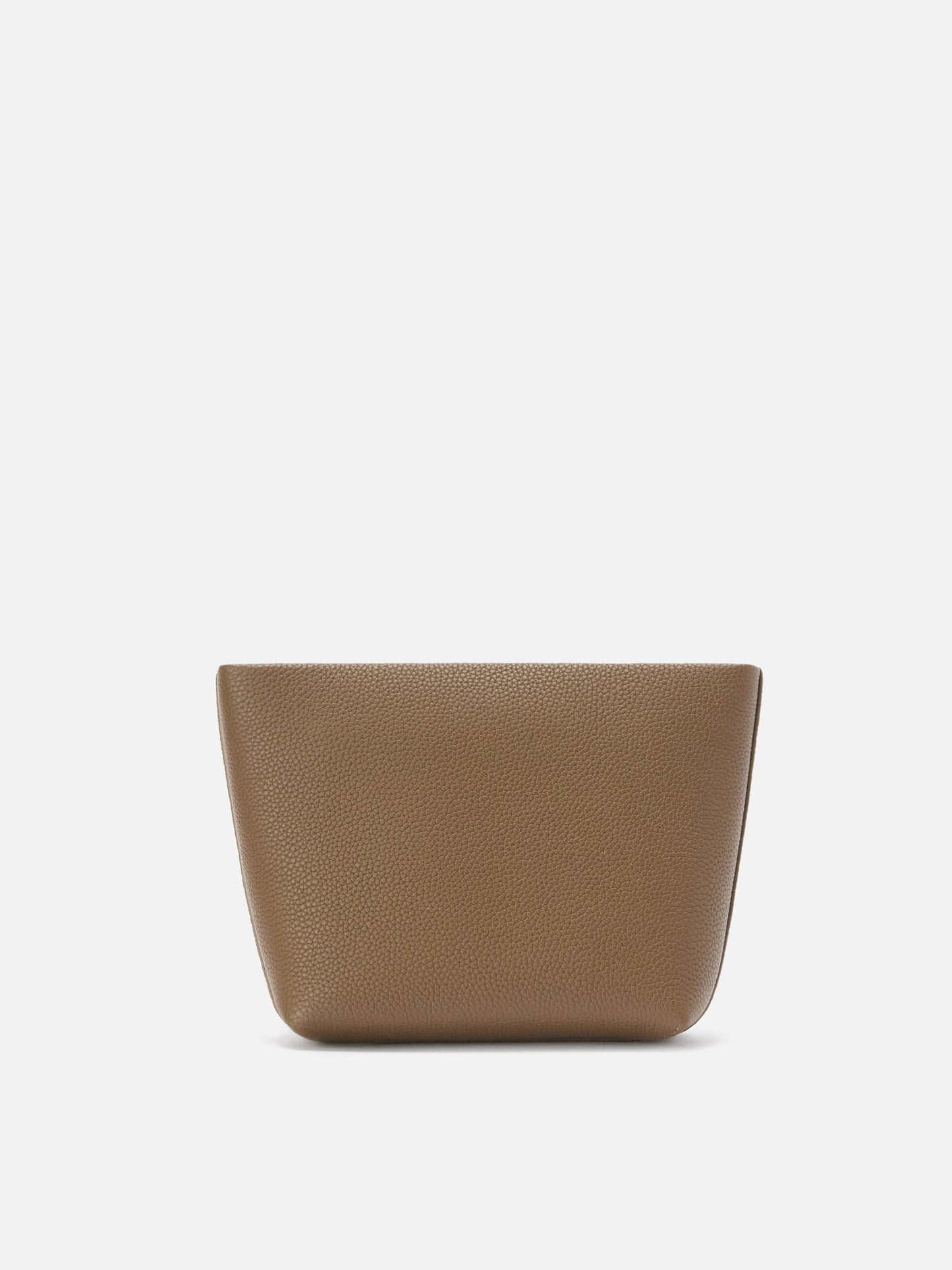 Pouch Aline en piel marrón 