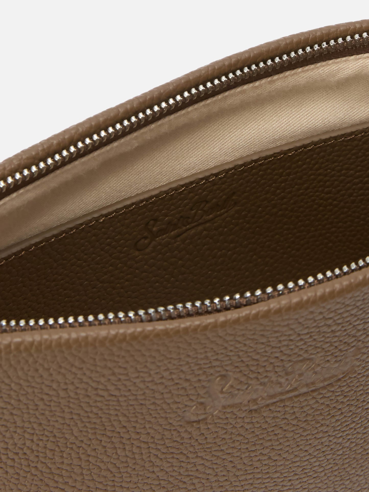 Pouch Aline en piel marrón 