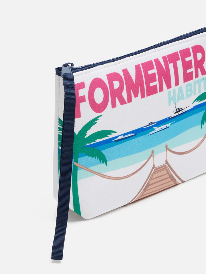 Aline scuba pochette with Formentera postcard print - MC2 Saint Barth
