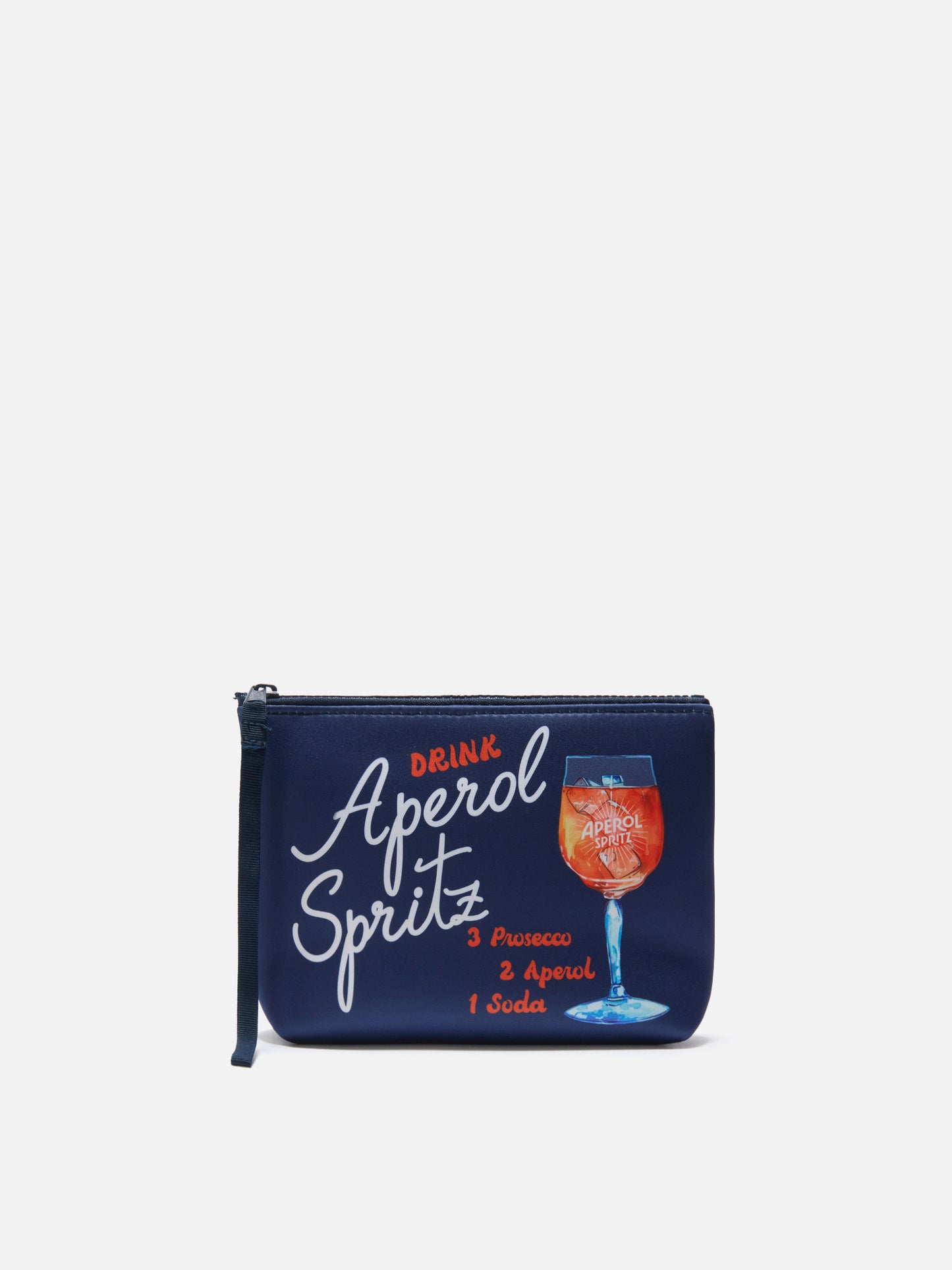 Pochette Aline de scuba con estampado de receta Spritz 