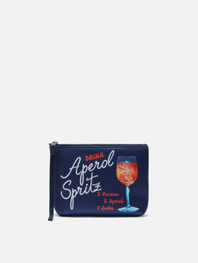 Pochette Aline de scuba con estampado de receta Spritz 