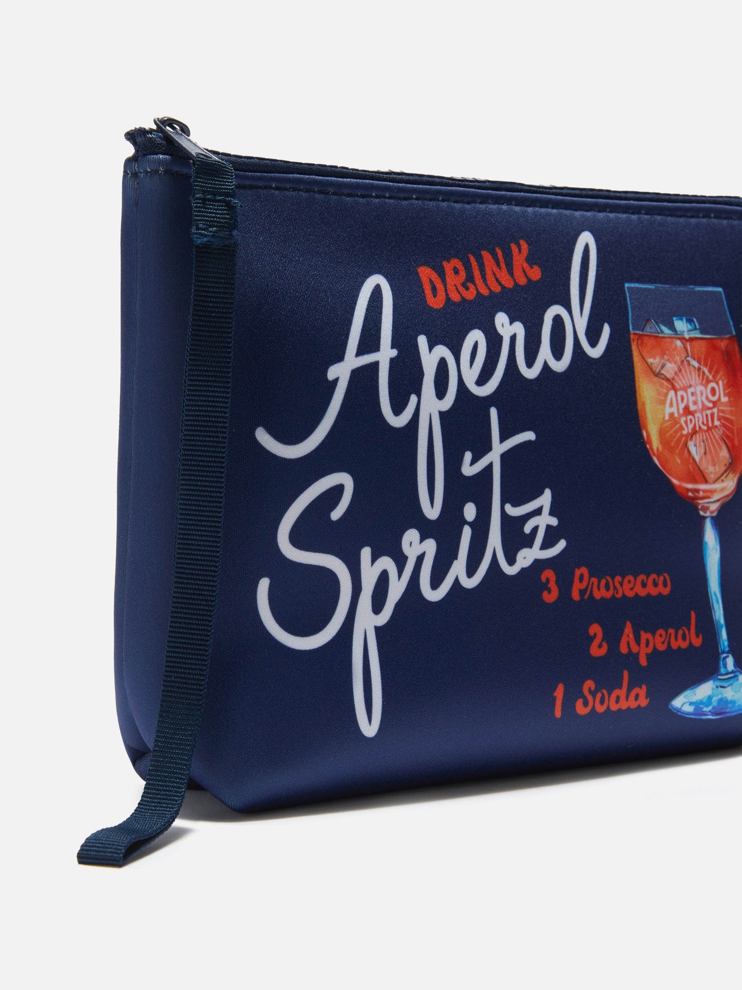 Pochette Aline de scuba con estampado de receta Spritz 