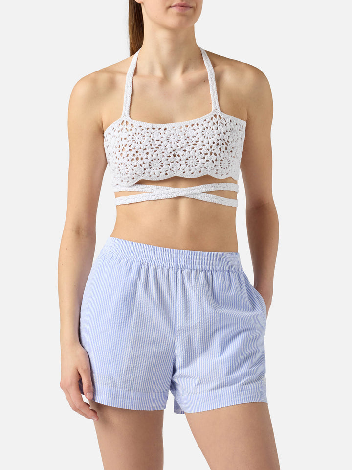 Handmade crochet flower top Alanis