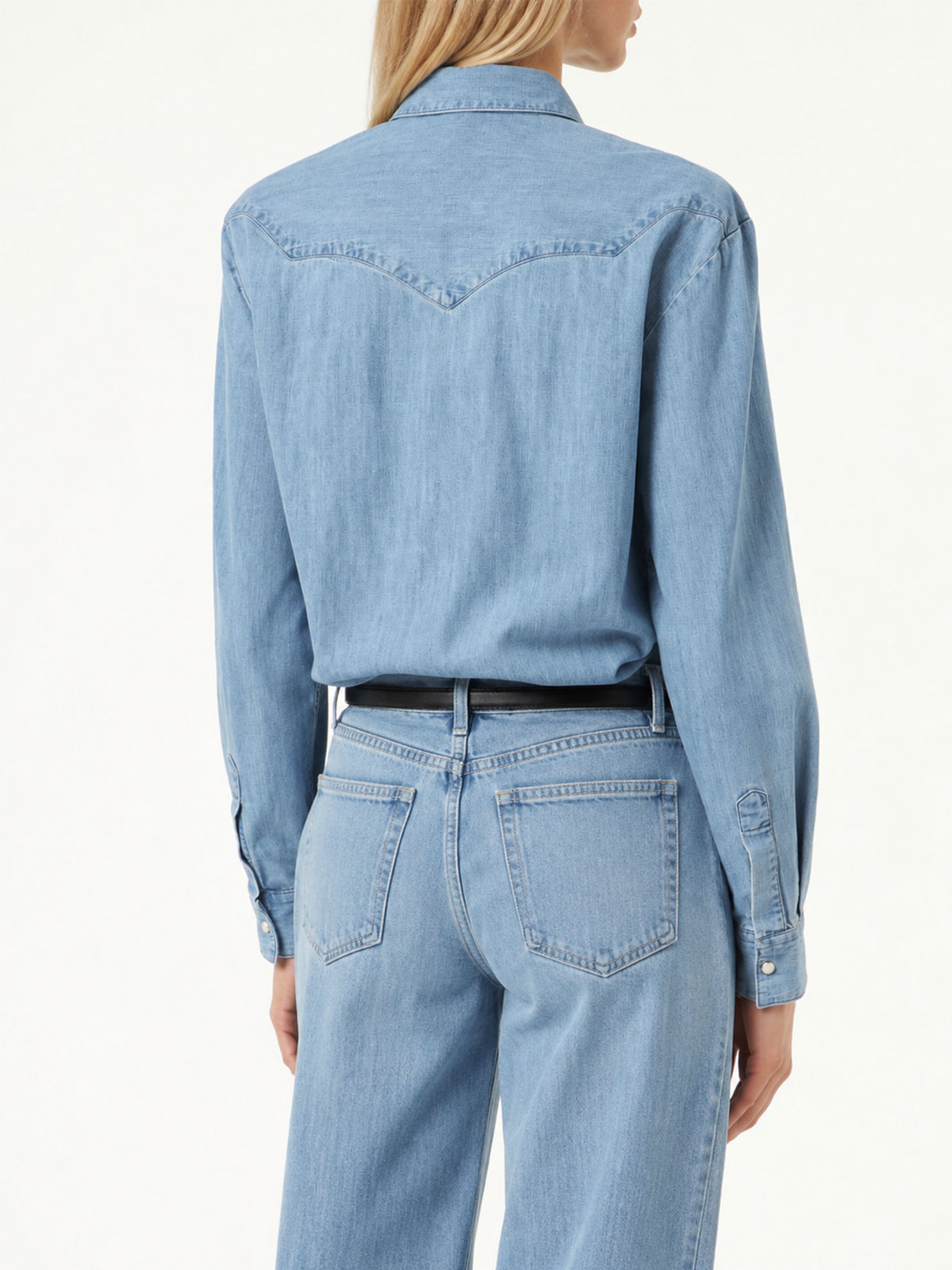 Hellblaue Amaya Tex Denim-Hemdbluse 