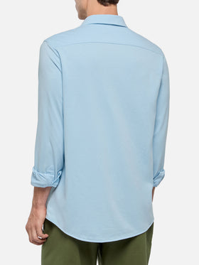 Chemise en jersey bleu clair Amalfi 