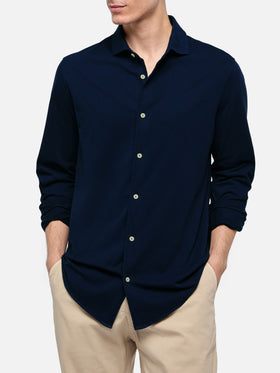 Amalfi navy blue jersey t shirt