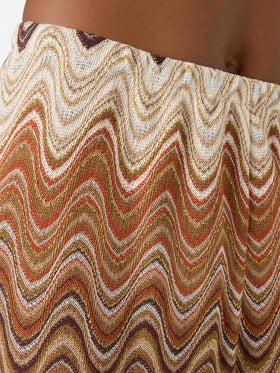 Brown Amalia degradé raschel long trousers