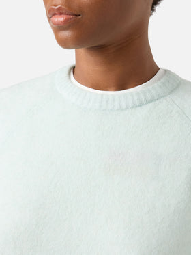 Maglia girocollo Ammy verde menta in morbido misto lana e alpaca