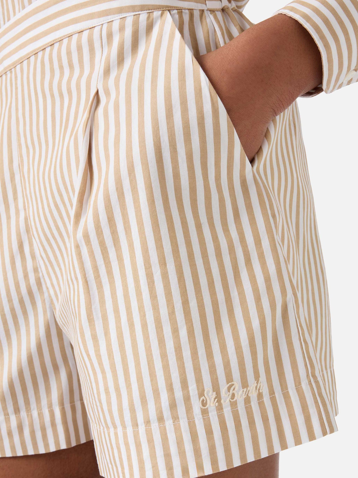 Short beige rayé Amani 