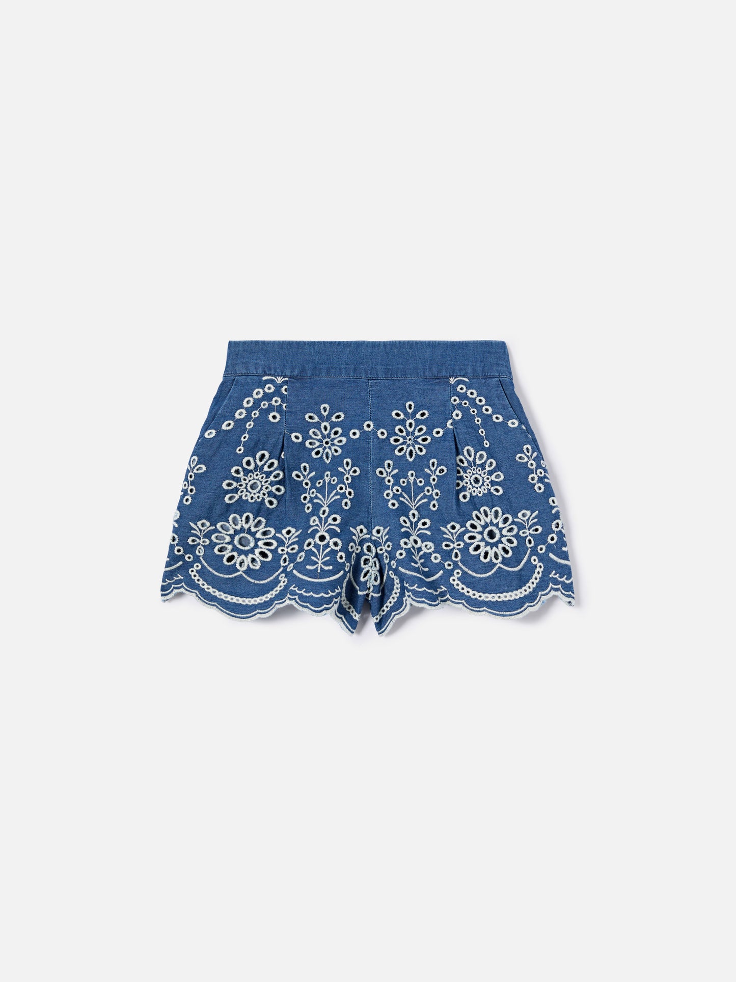 Short en chambray Amani Jr avec broderie 