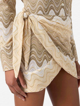 Gonna pareo Angie in raschel degradé beige