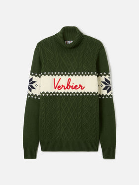 Pullover mit halbem Rollkragen und Verbier-Schriftzug
