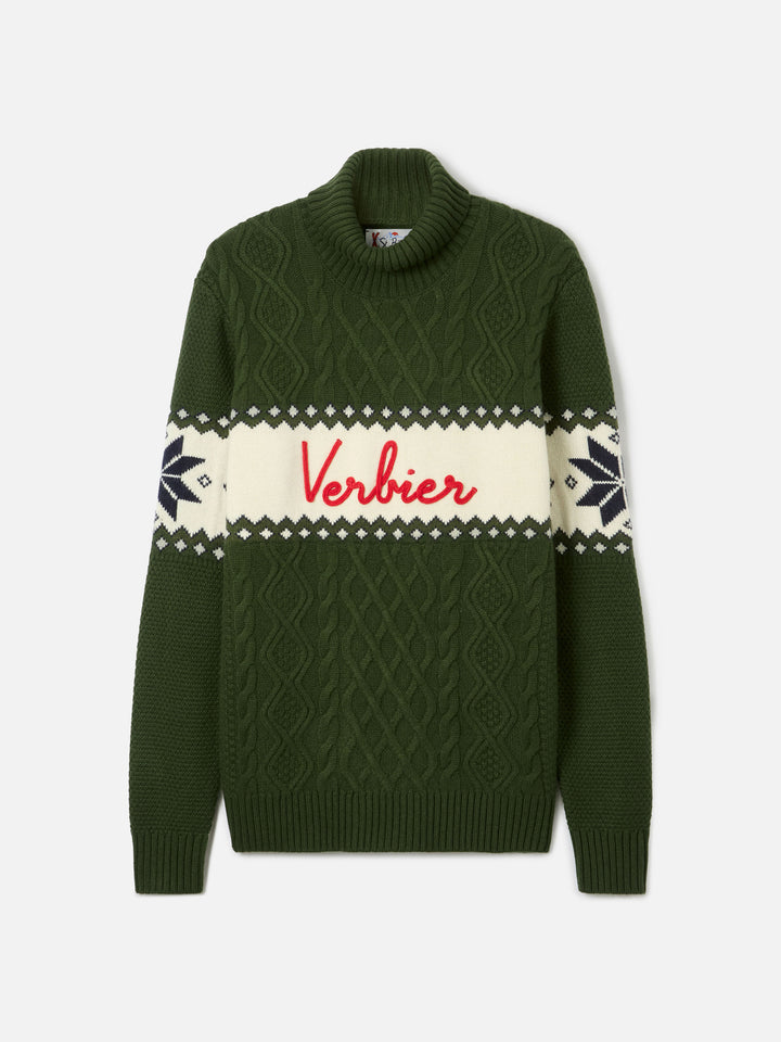 Jersey de cuello medio alto con lettering Verbier 
