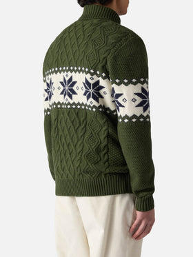 Pullover mit halbem Rollkragen und Verbier-Schriftzug