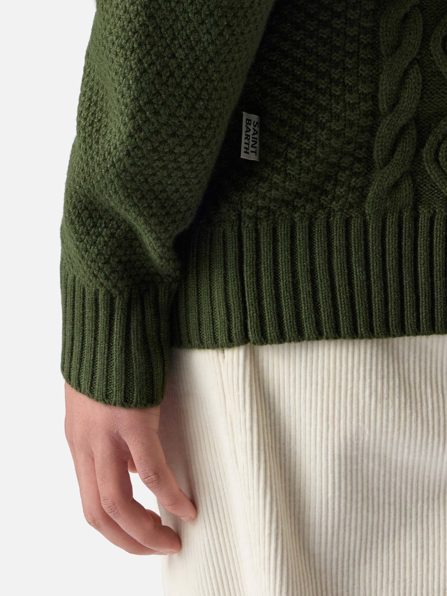 Pullover mit halbem Rollkragen und Verbier-Schriftzug