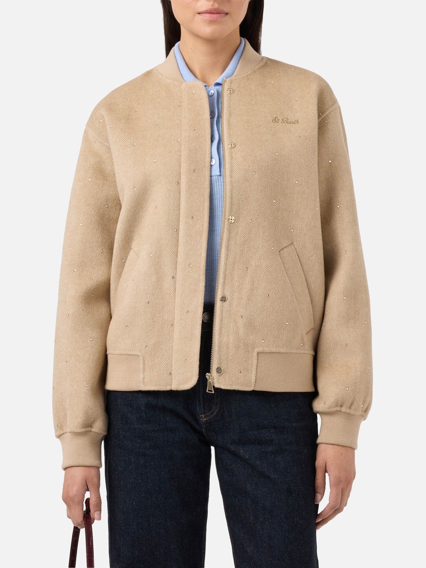 Bomber Adrien reversible de espiga con pedrería 