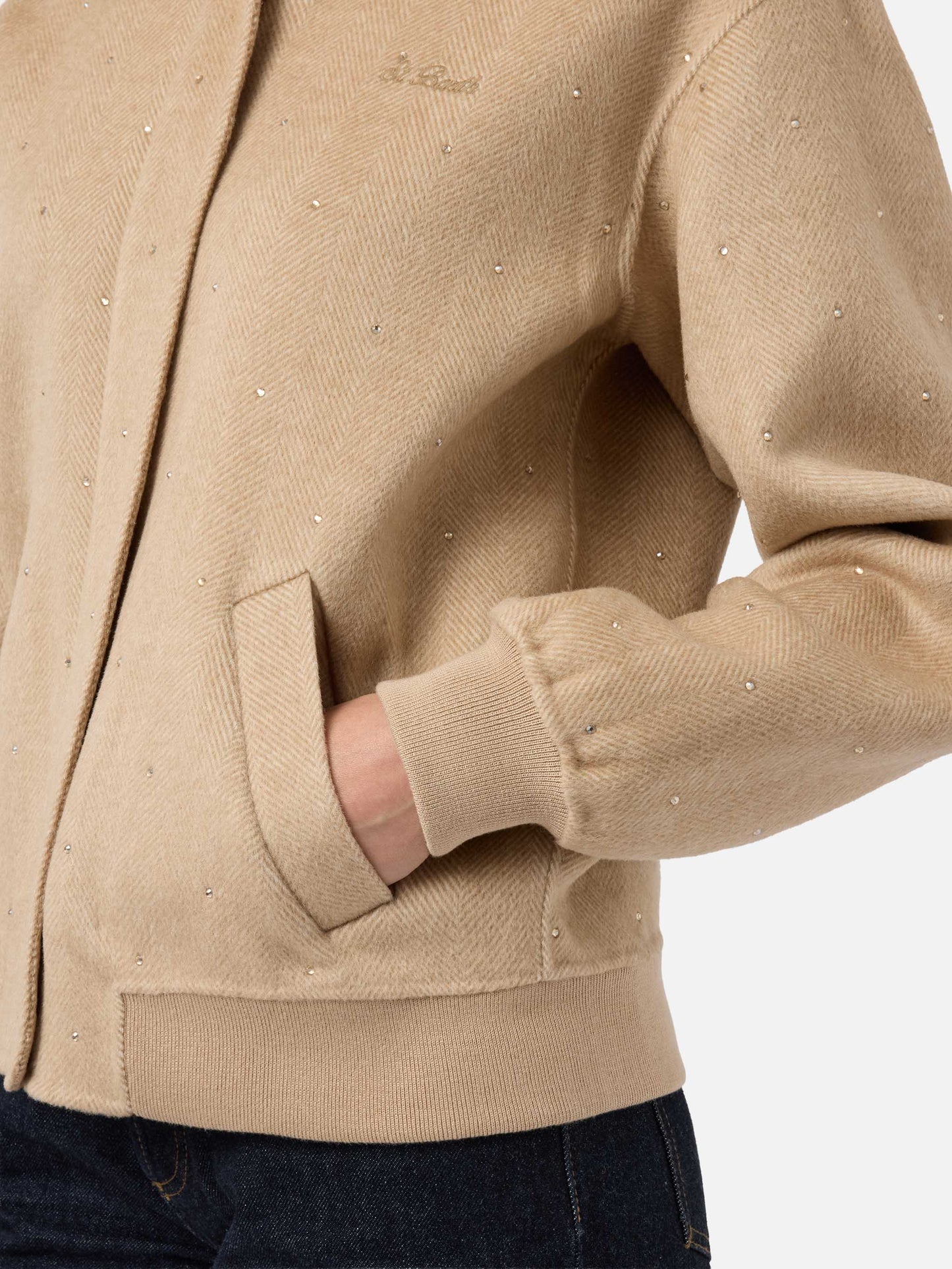 Bomber Adrien reversible de espiga con pedrería 