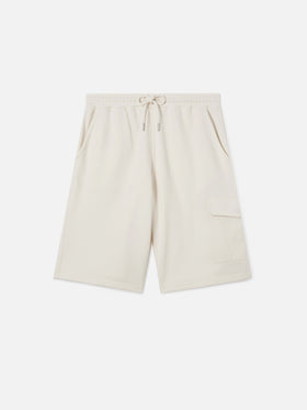 Bermuda Argo in cotone crema con tasca cargo
