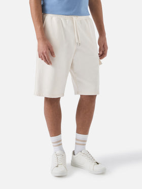 Bermuda Argo in cotone crema con tasca cargo