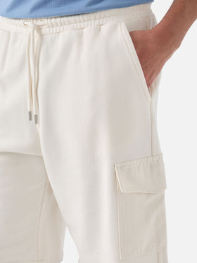Bermuda Argo in cotone crema con tasca cargo