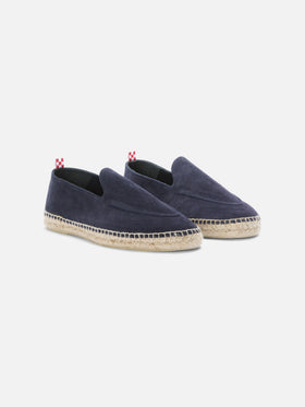 Armand marineblaue Espadrilles aus Veloursleder 
