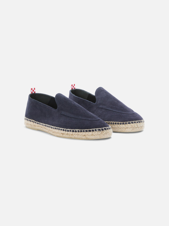 Armand marineblaue Espadrilles aus Veloursleder 