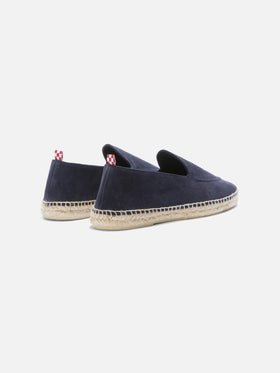 Armand marineblaue Espadrilles aus Veloursleder 