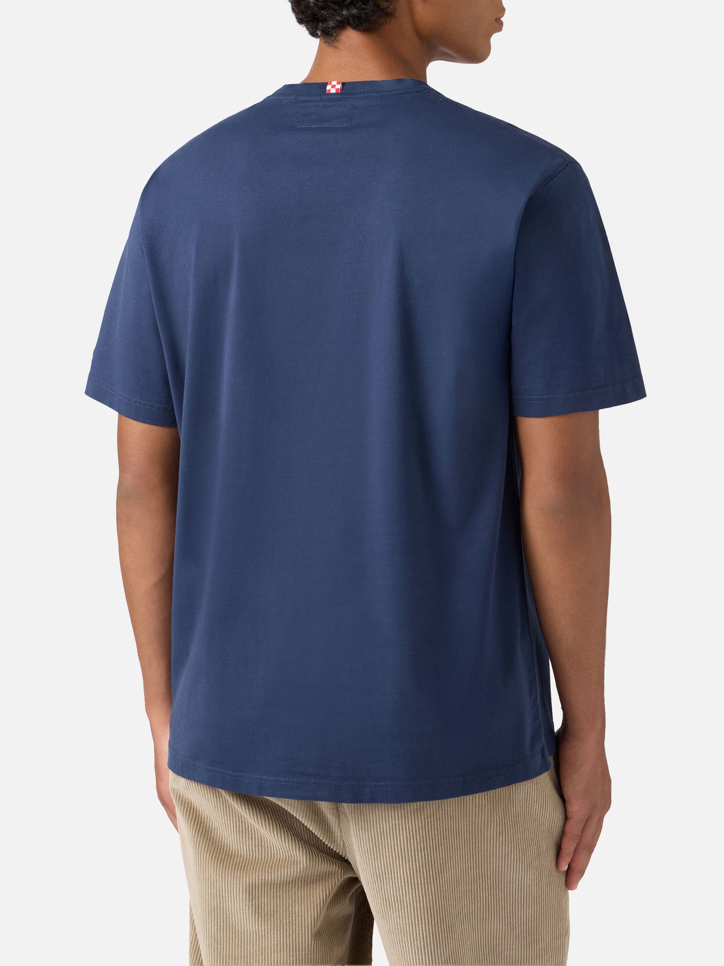 T-shirt Arnott en coton bleu avec broderie Save water drink Gin Tonic 