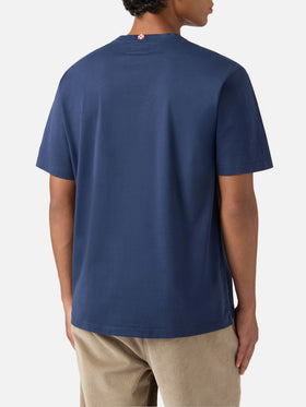 T-shirt Arnott en coton bleu avec broderie Save water drink Gin Tonic 