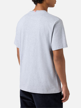 Arnott Baumwoll-T-Shirt in Blau mit Flockdruck des St. Barth Sport Clubs