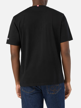 Black Arnott cotton t-shirt with Rum Service embroidery