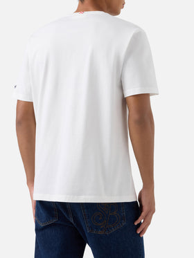 T-shirt Arnott blanc avec broderie monogramme SB 