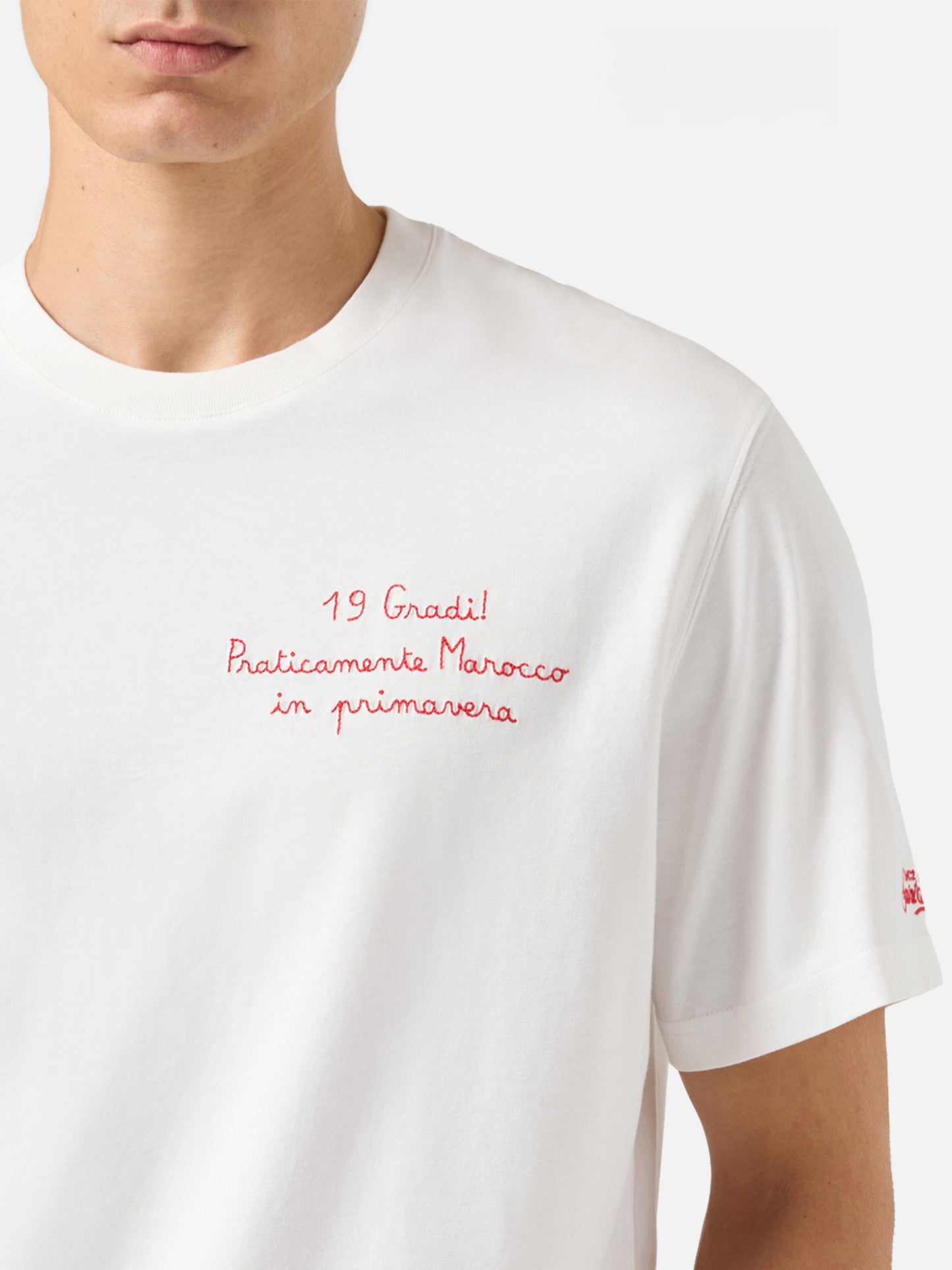 Camiseta invernal de algodón Arnott con bordado Praticamente Marocco... | YUPPIES SPECIAL EDITION 