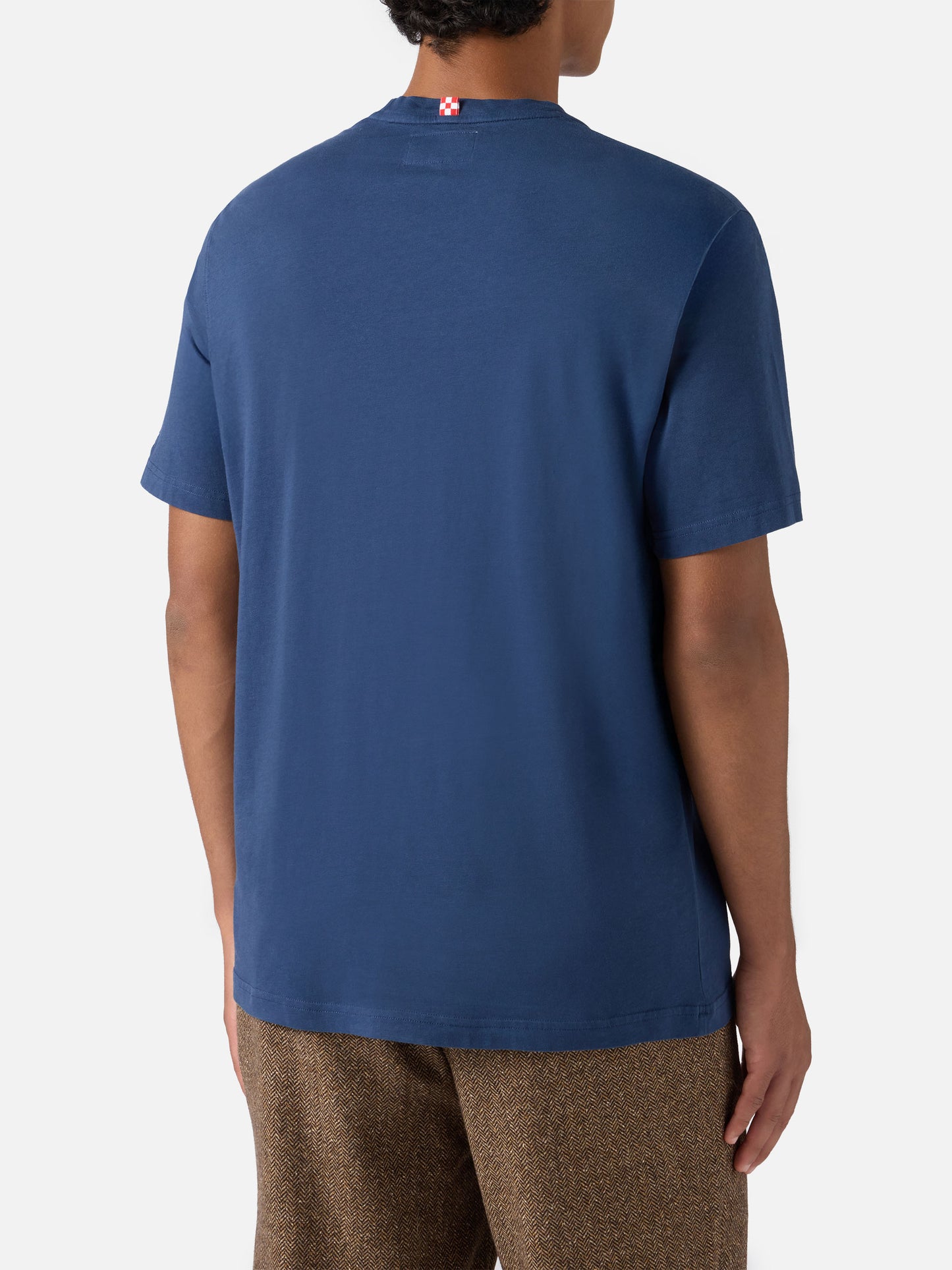 Arnott Baumwoll-T-Shirt in Blau mit Grand Slam-Stickerei und Flaschenprint