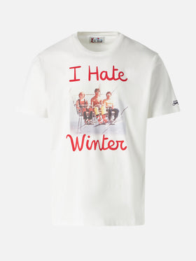 T-shirt Arnott con stampa I hate winter